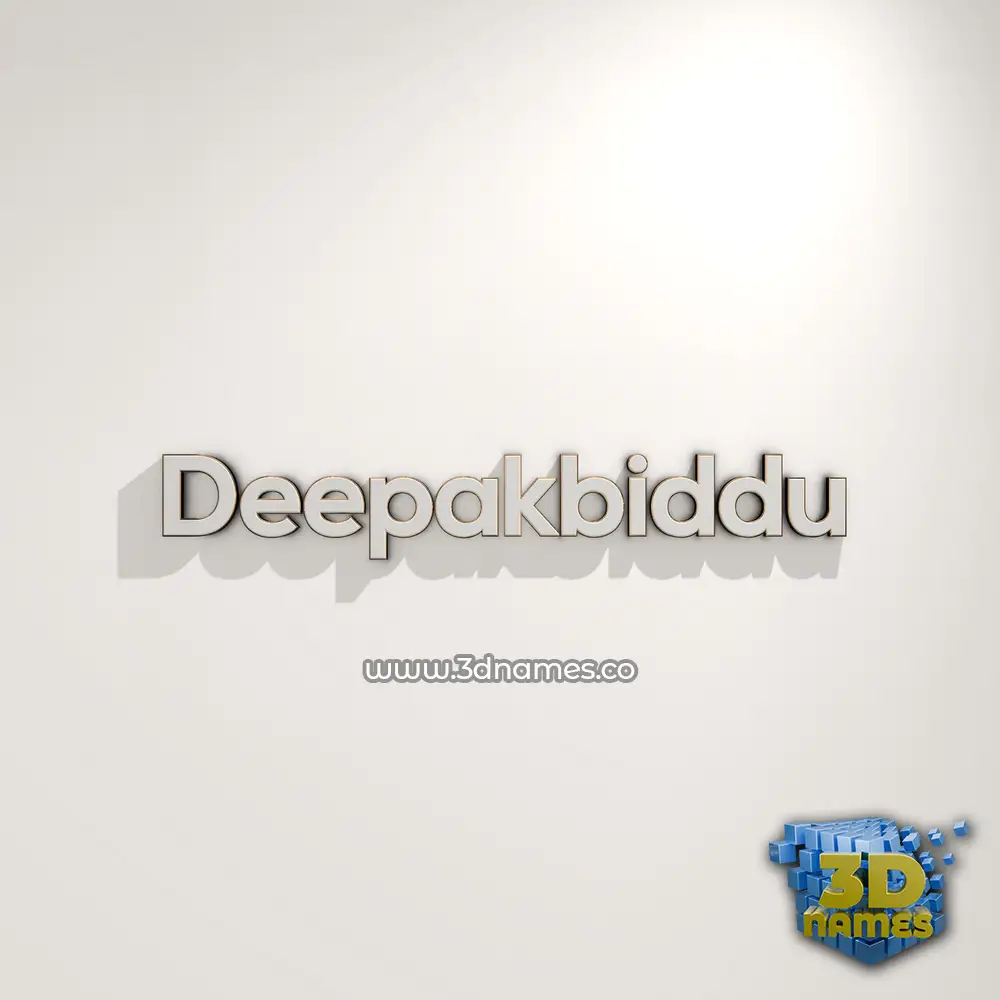 deepakbiddu in White Logo Warm style - 3D name wallpaper