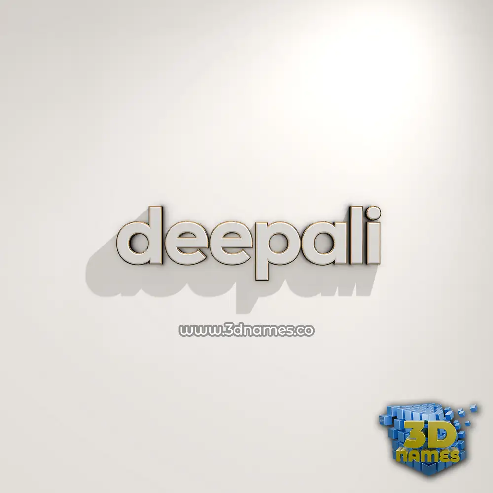 deepali in White Logo Warm style - 3D name wallpaper