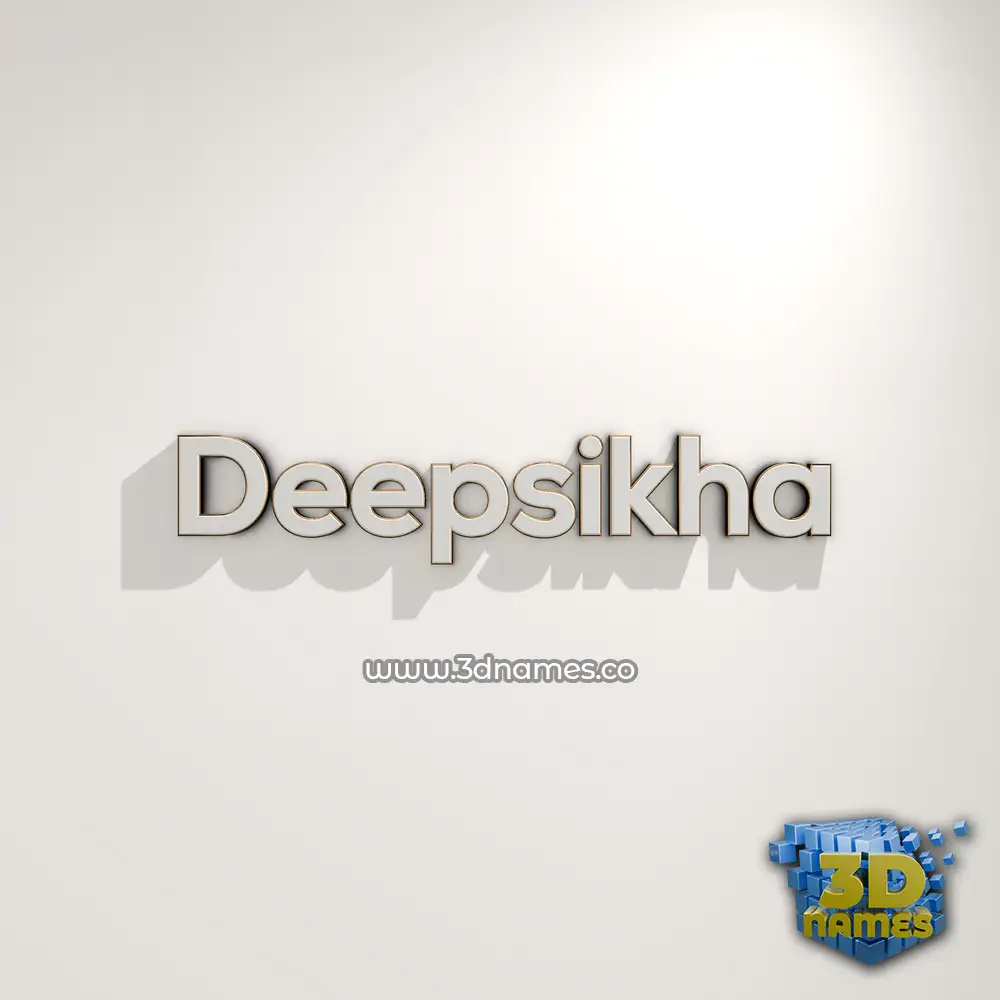 deepsikha in White Logo Warm style - 3D name wallpaper
