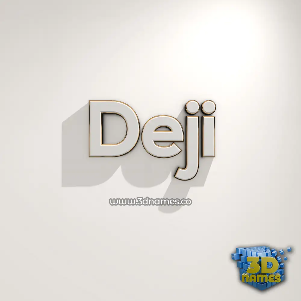 deji in White Logo Warm style - 3D name wallpaper