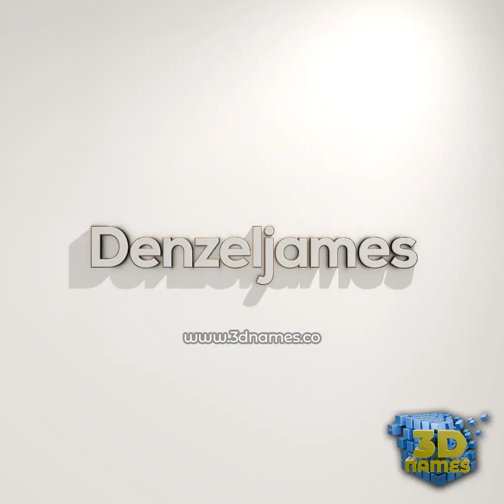 denzeljames in White Logo Warm style - 3D name wallpaper
