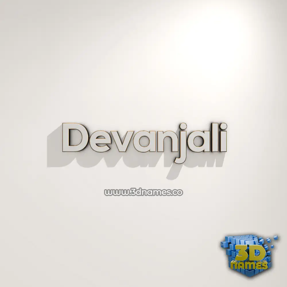devanjali in White Logo Warm style - 3D name wallpaper