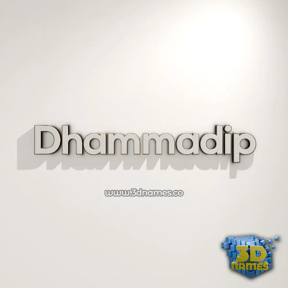 dhammadip in White Logo Warm style - 3D name wallpaper