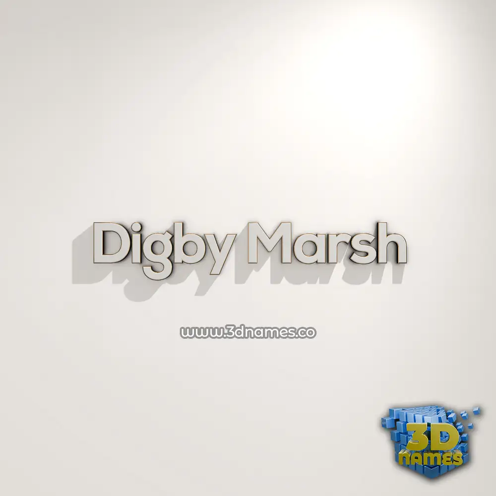 digby marsh in White Logo Warm style - 3D name wallpaper