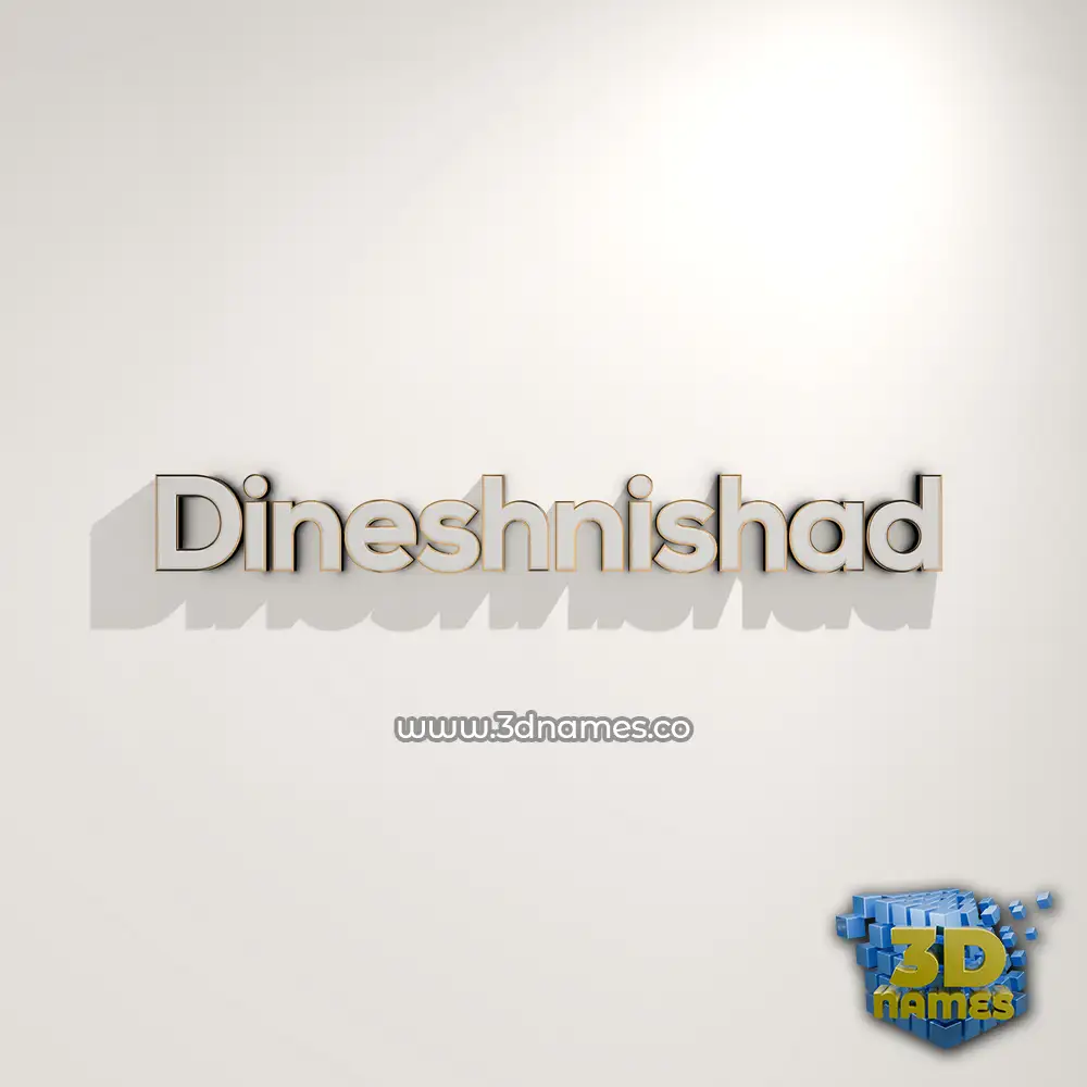dineshnishad in White Logo Warm style - 3D name wallpaper