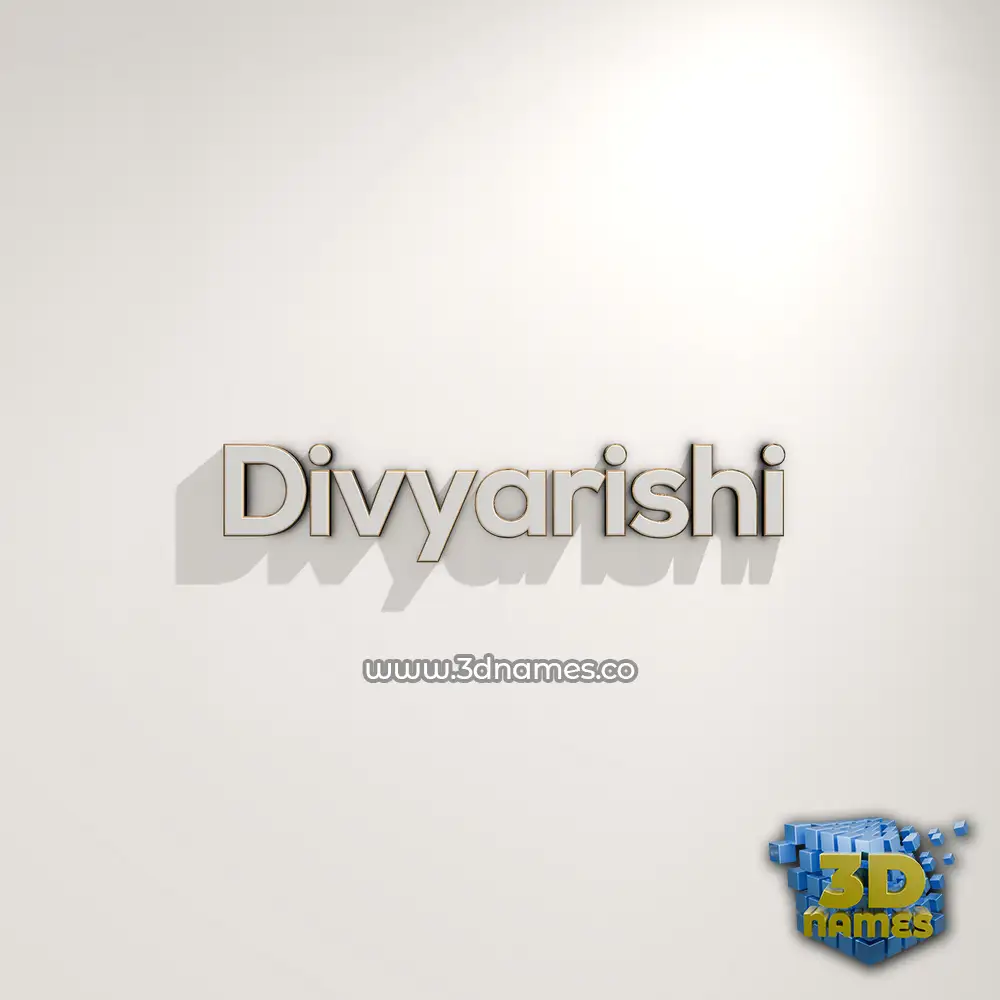 divyarishi in White Logo Warm style - 3D name wallpaper