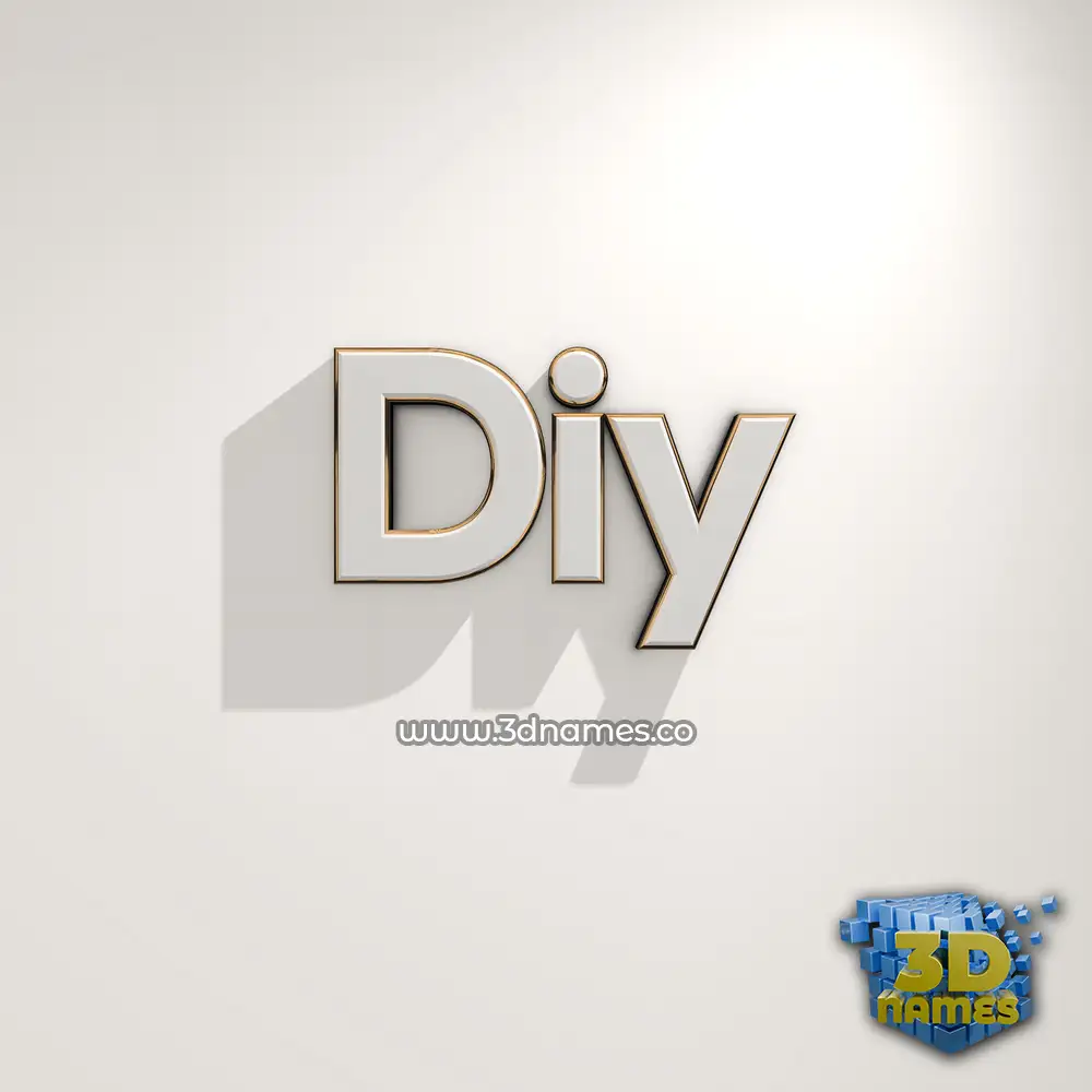 diy in White Logo Warm style - 3D name wallpaper