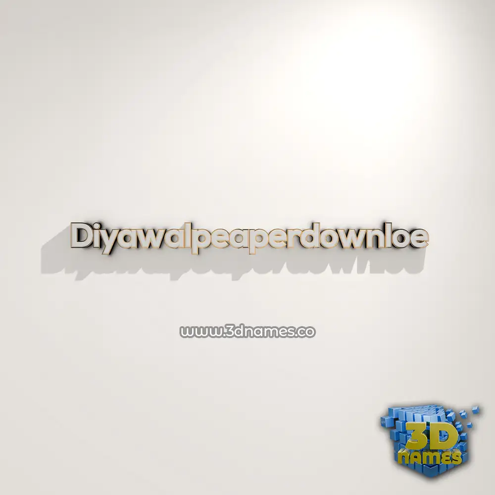 diyawalpeaperdownloe in White Logo Warm style - 3D name wallpaper
