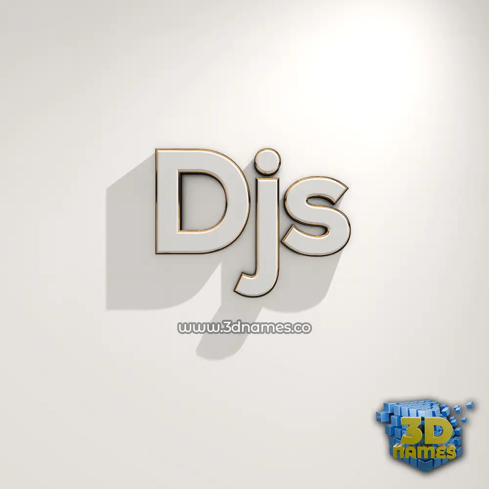 djs in White Logo Warm style - 3D name wallpaper