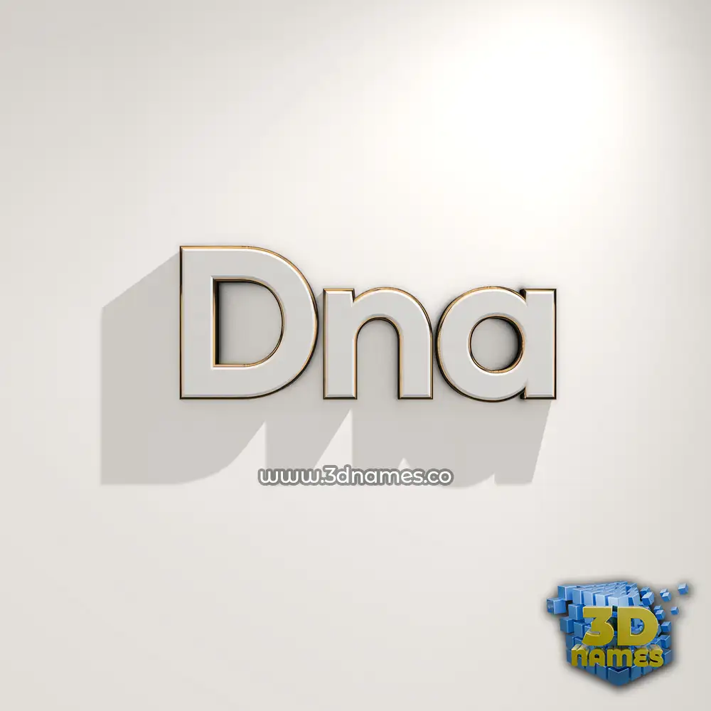 dna in White Logo Warm style - 3D name wallpaper