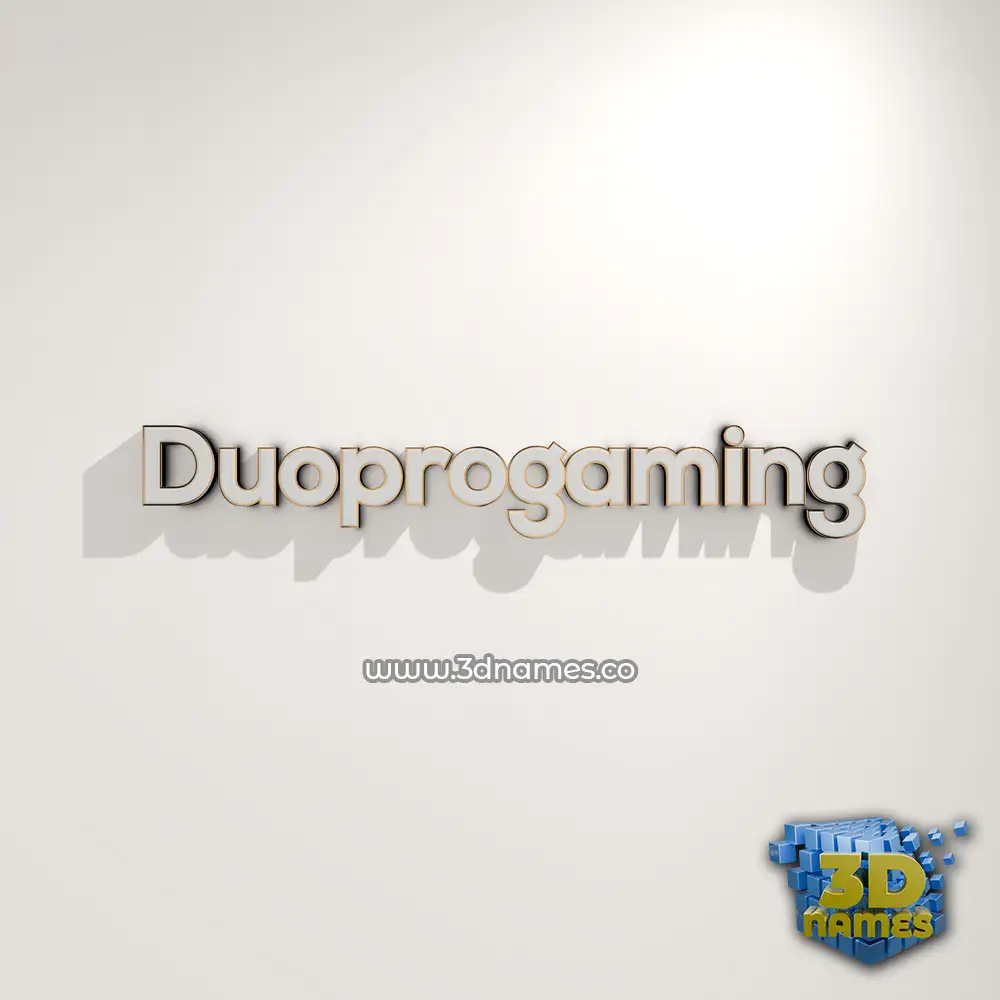 duoprogaming in White Logo Warm style - 3D name wallpaper