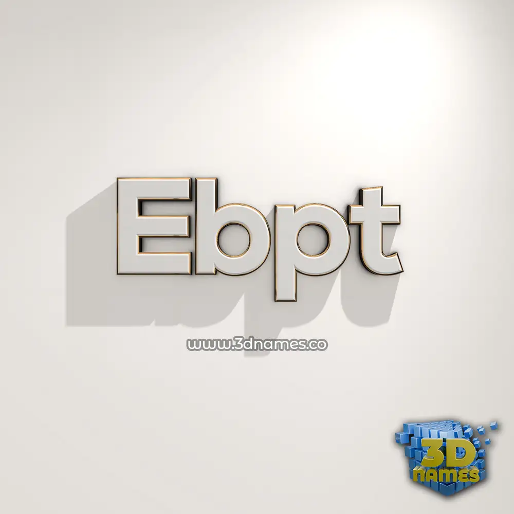 ebpt in White Logo Warm style - 3D name wallpaper