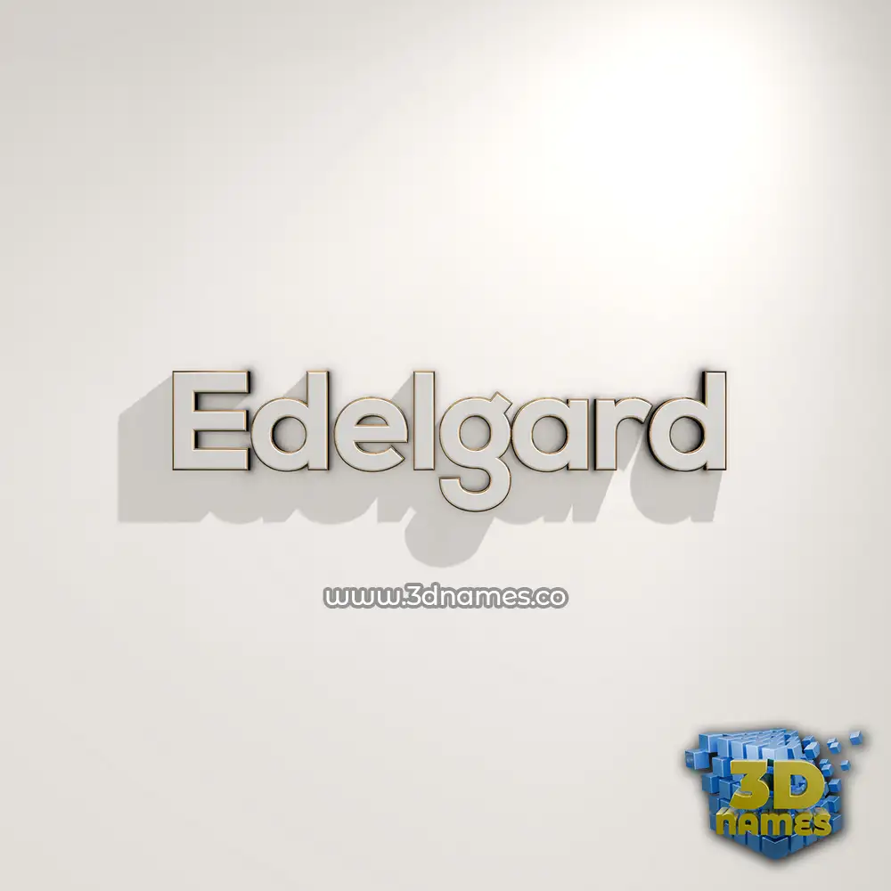 edelgard in White Logo Warm style - 3D name wallpaper