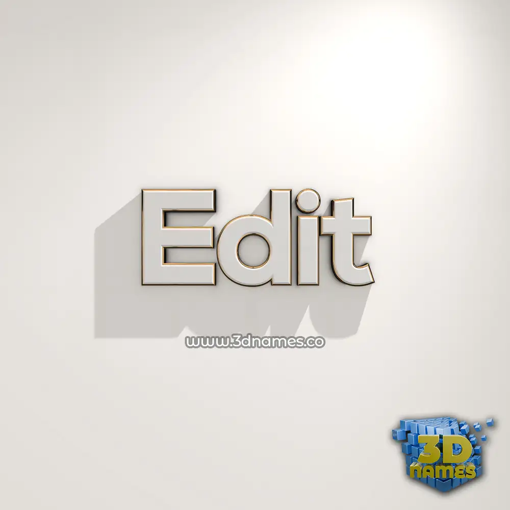 edit in White Logo Warm style - 3D name wallpaper