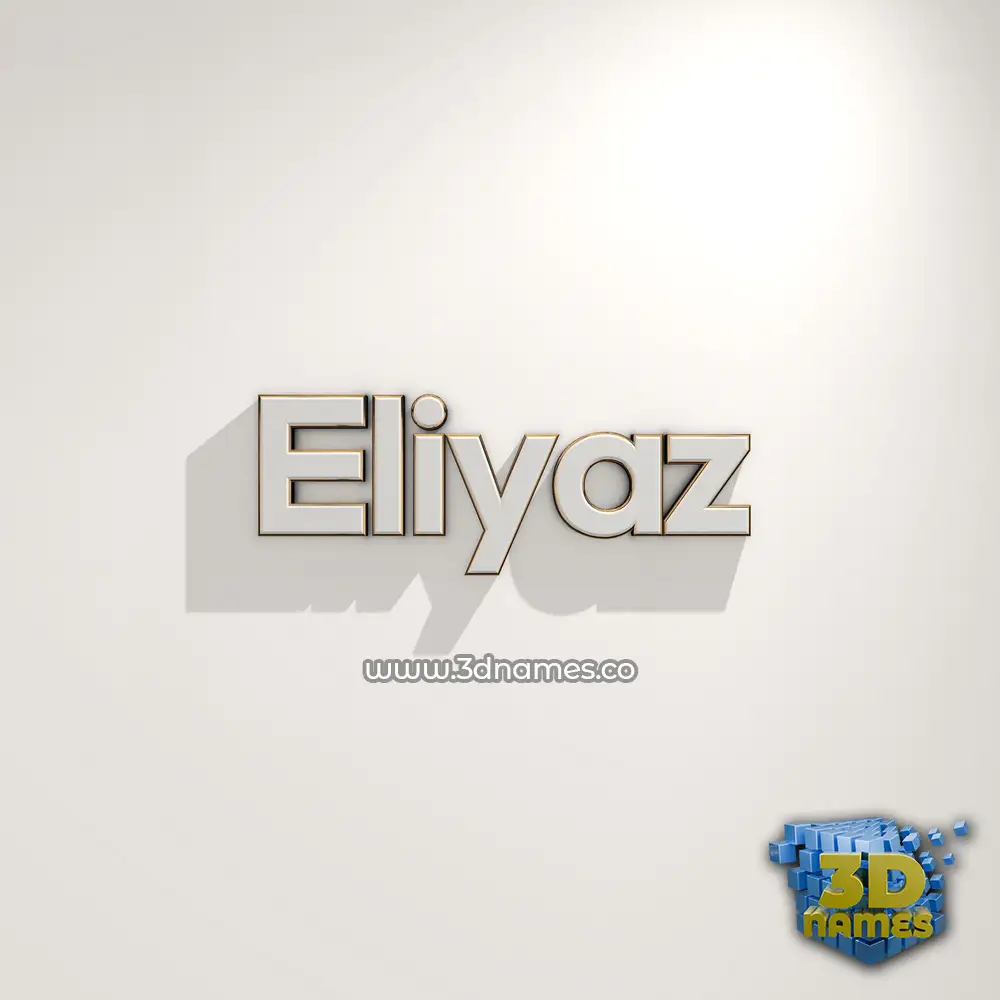 eliyaz in White Logo Warm style - 3D name wallpaper