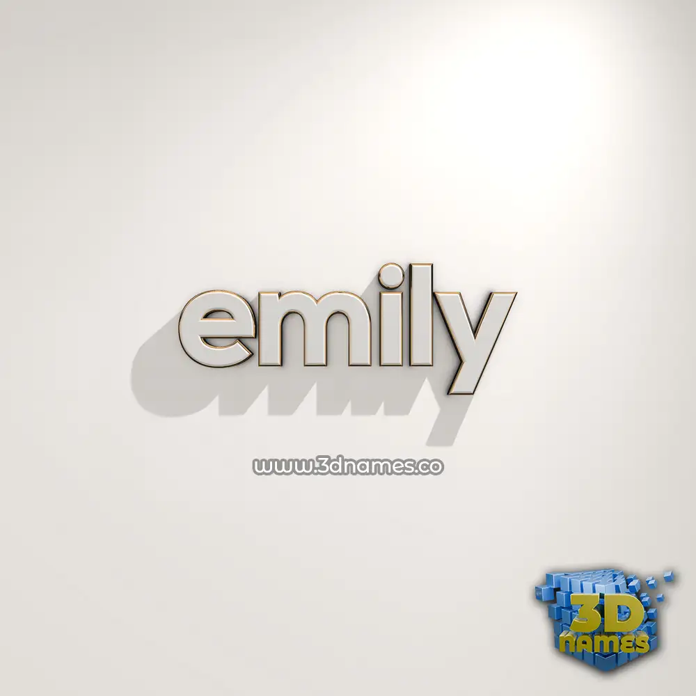 emily in White Logo Warm style - 3D name wallpaper
