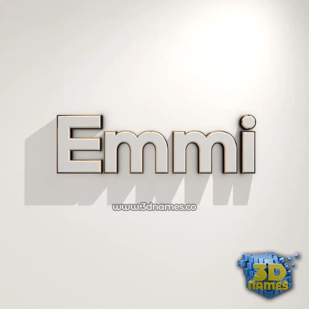 emmi in White Logo Warm style - 3D name wallpaper