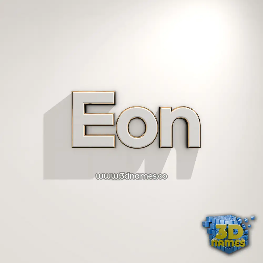 eon in White Logo Warm style - 3D name wallpaper