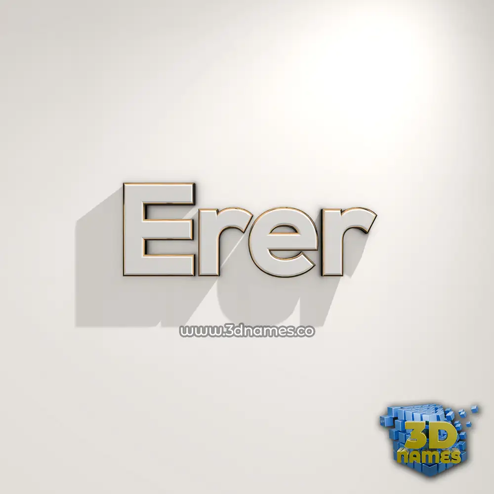 erer in White Logo Warm style - 3D name wallpaper