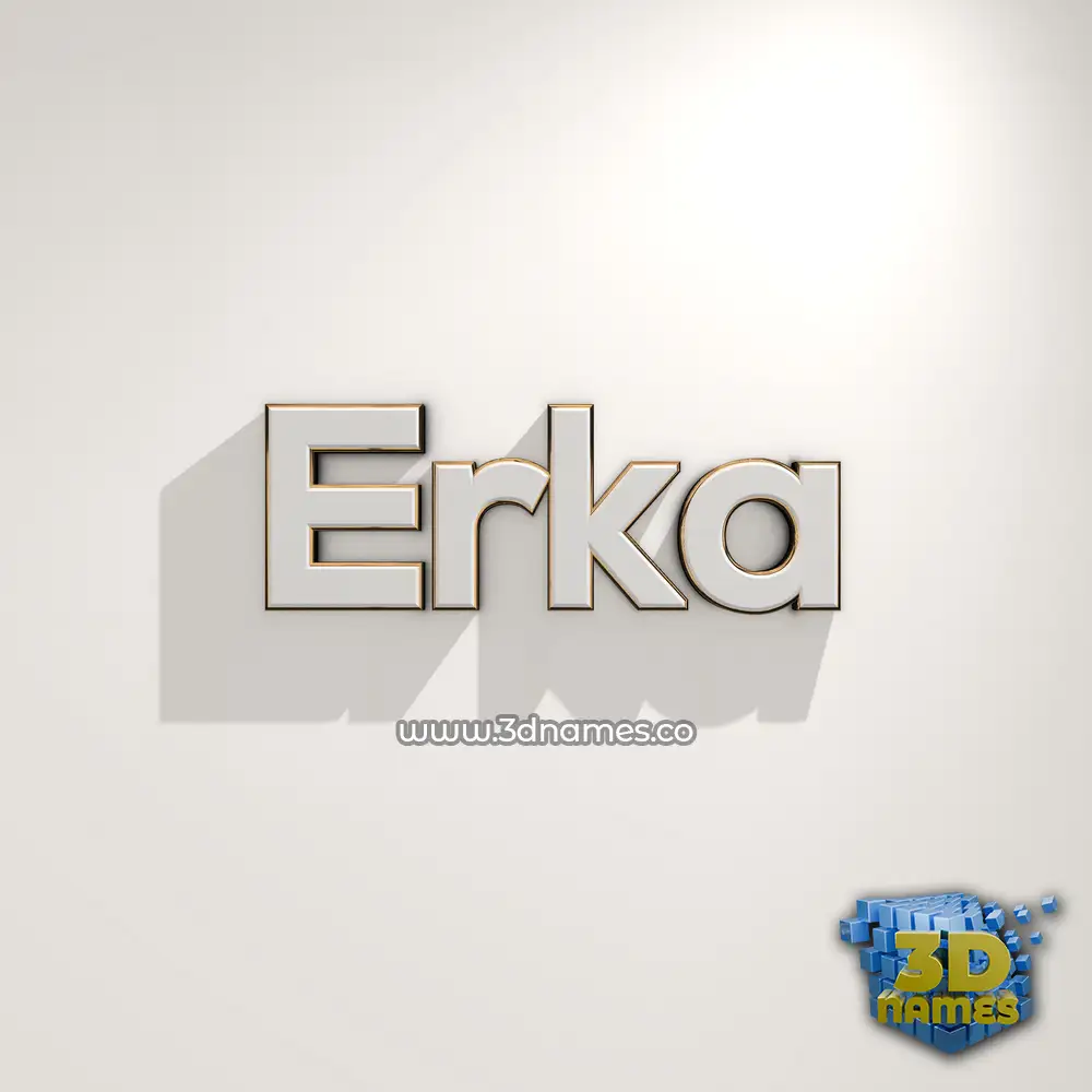 erka in White Logo Warm style - 3D name wallpaper