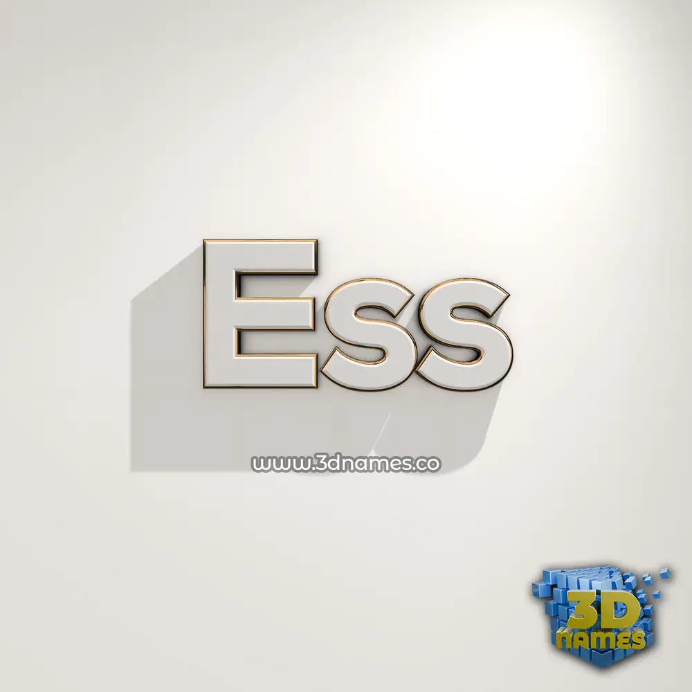 ess in White Logo Warm style - 3D name wallpaper