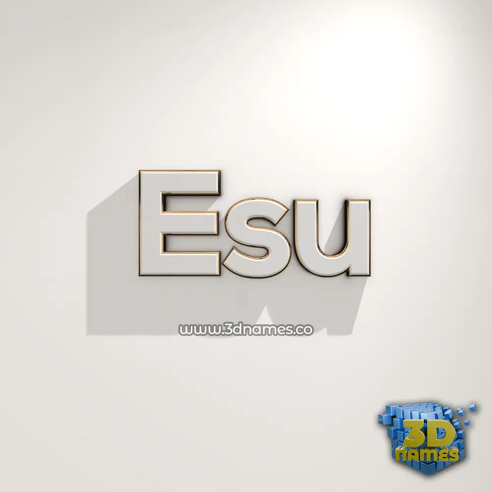 esu in White Logo Warm style - 3D name wallpaper