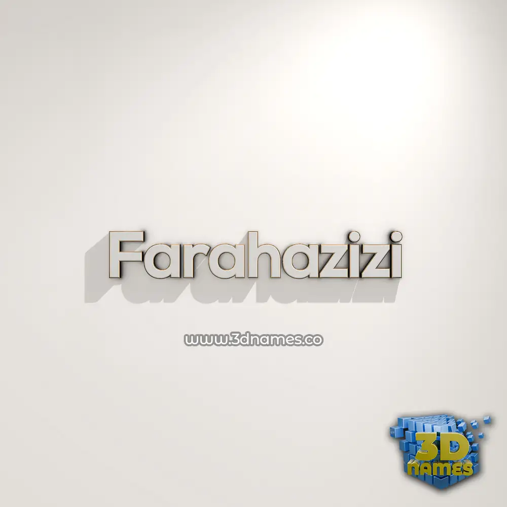 farahazizi in White Logo Warm style - 3D name wallpaper