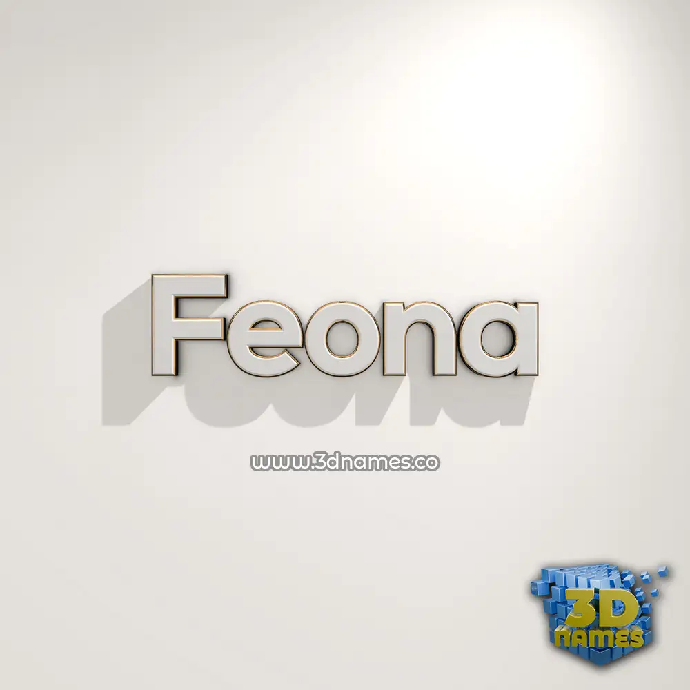 feona in White Logo Warm style - 3D name wallpaper