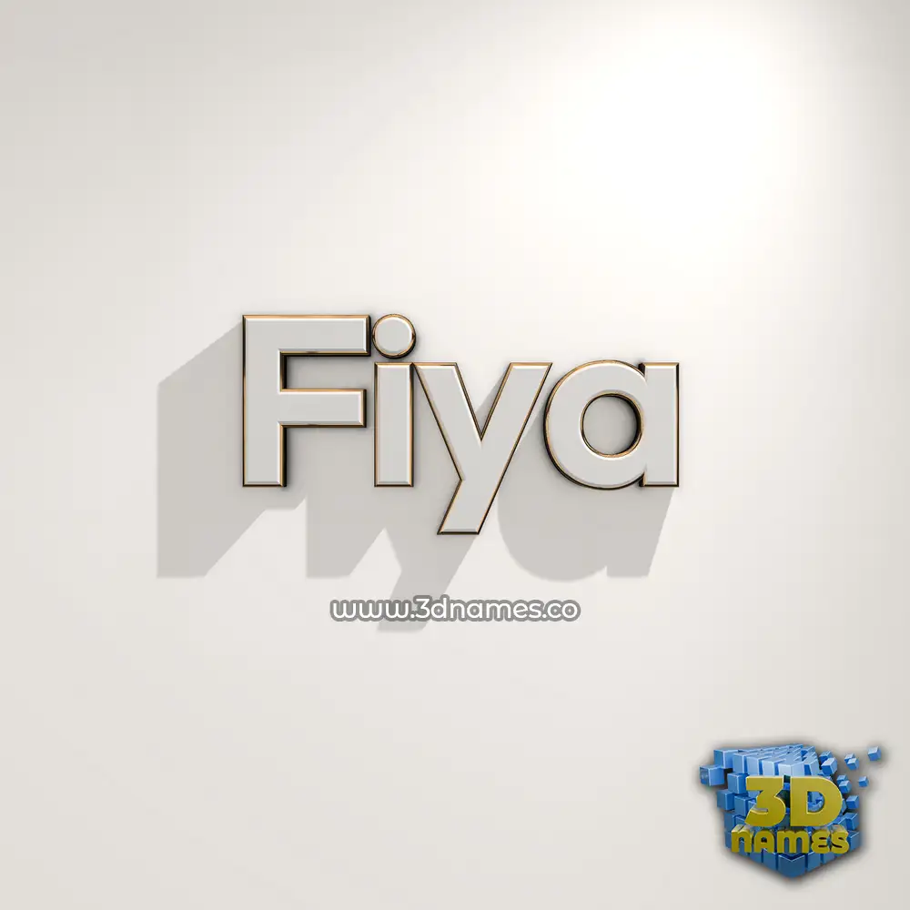 fiya in White Logo Warm style - 3D name wallpaper