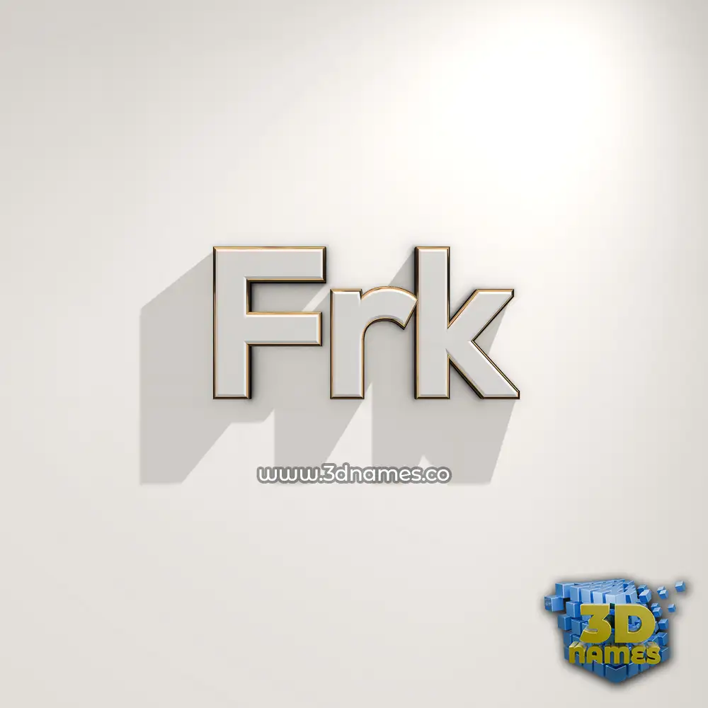 frk in White Logo Warm style - 3D name wallpaper