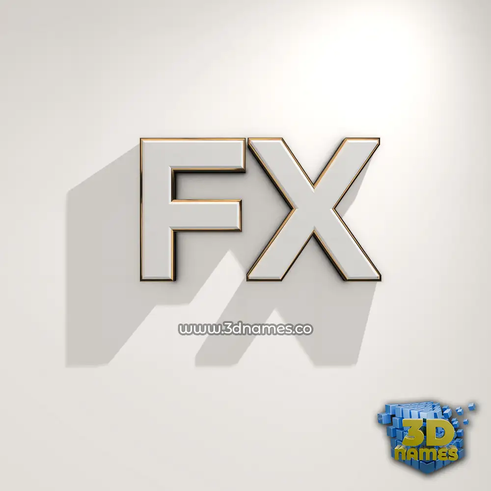fx in White Logo Warm style - 3D name wallpaper