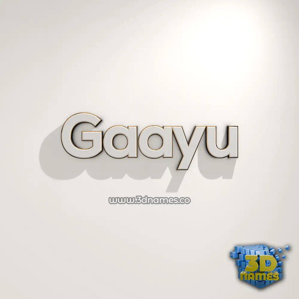 gaayu in White Logo Warm style - 3D name wallpaper