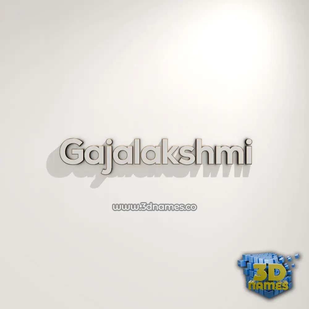 gajalakshmi in White Logo Warm style - 3D name wallpaper
