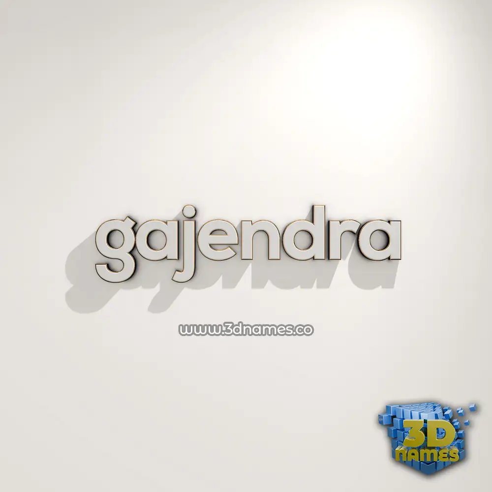 gajendra in White Logo Warm style - 3D name wallpaper