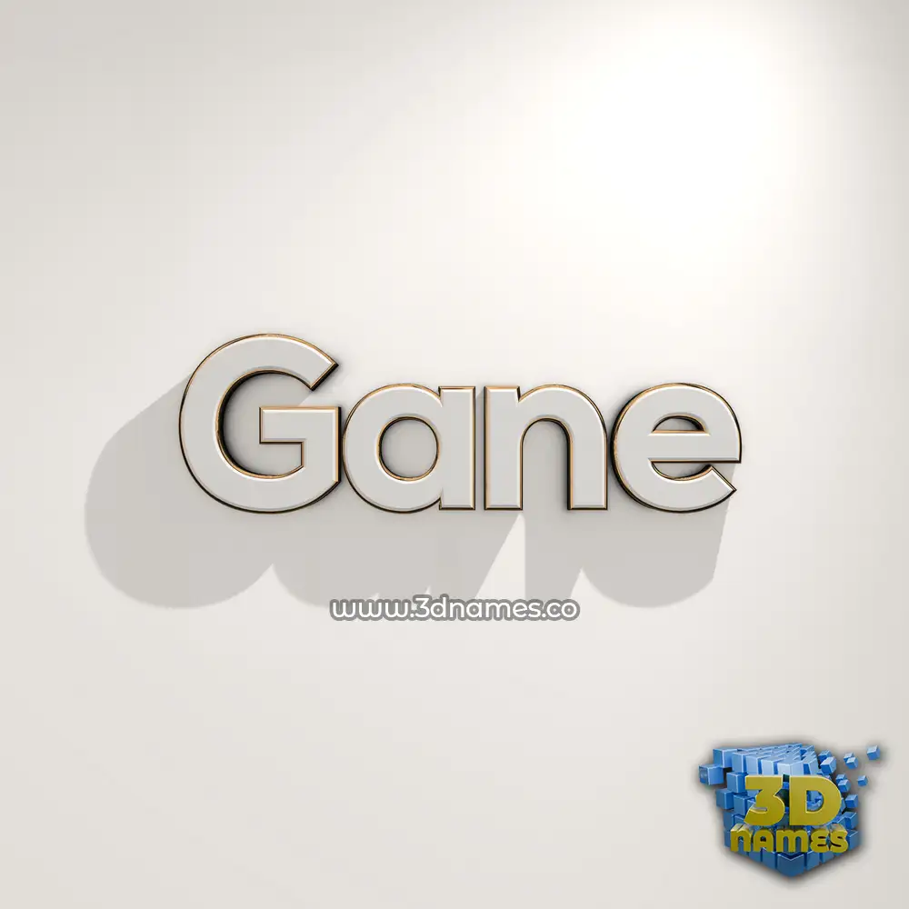 gane in White Logo Warm style - 3D name wallpaper