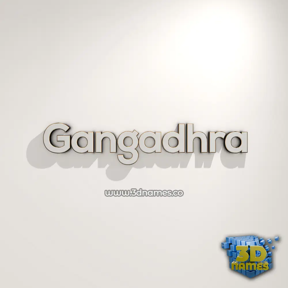 gangadhra in White Logo Warm style - 3D name wallpaper