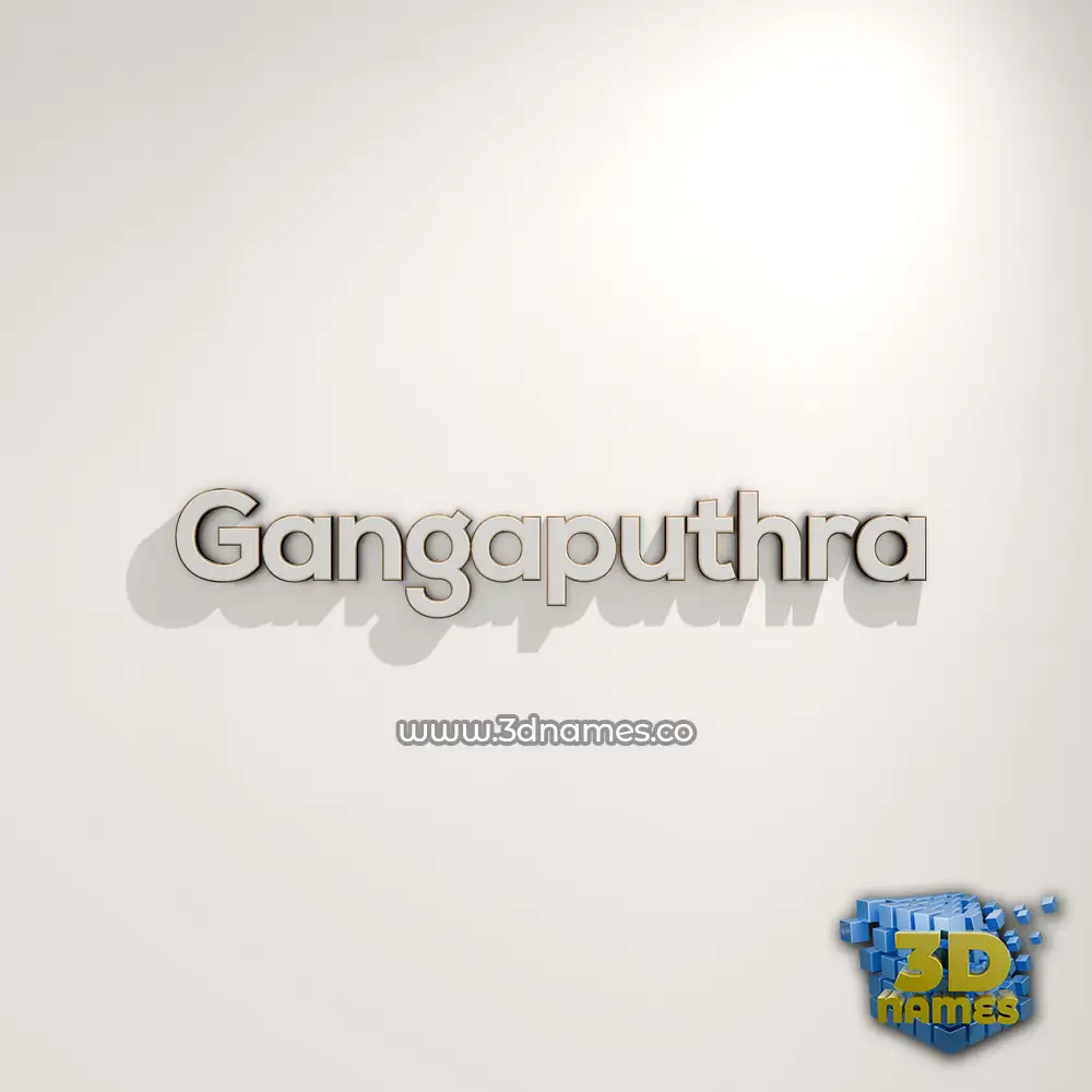 gangaputhra in White Logo Warm style - 3D name wallpaper
