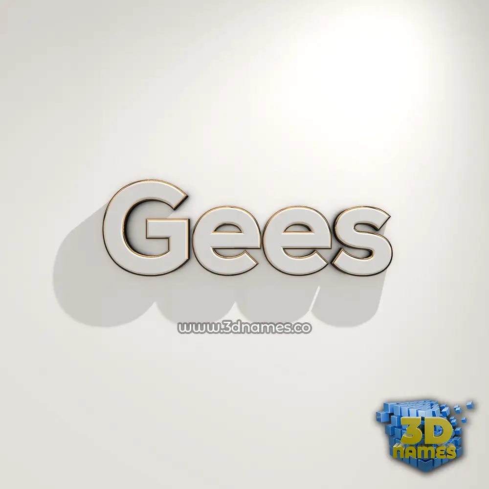 gees in White Logo Warm style - 3D name wallpaper