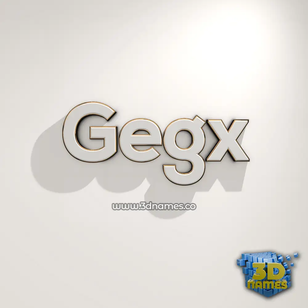 gegx in White Logo Warm style - 3D name wallpaper