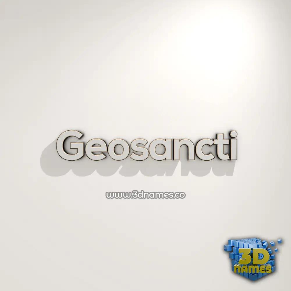 geosancti in White Logo Warm style - 3D name wallpaper