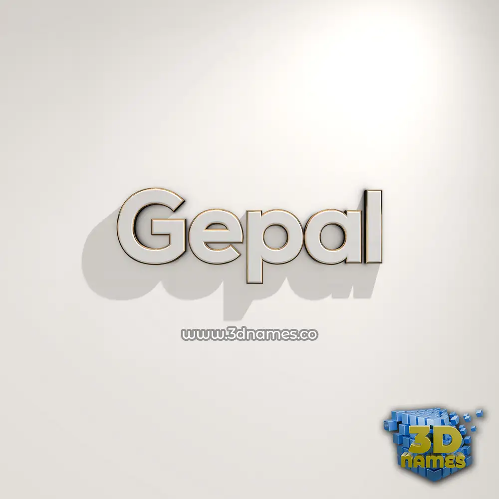 gepal in White Logo Warm style - 3D name wallpaper