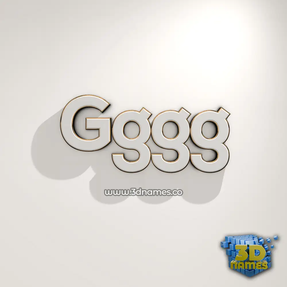 gggg in White Logo Warm style - 3D name wallpaper