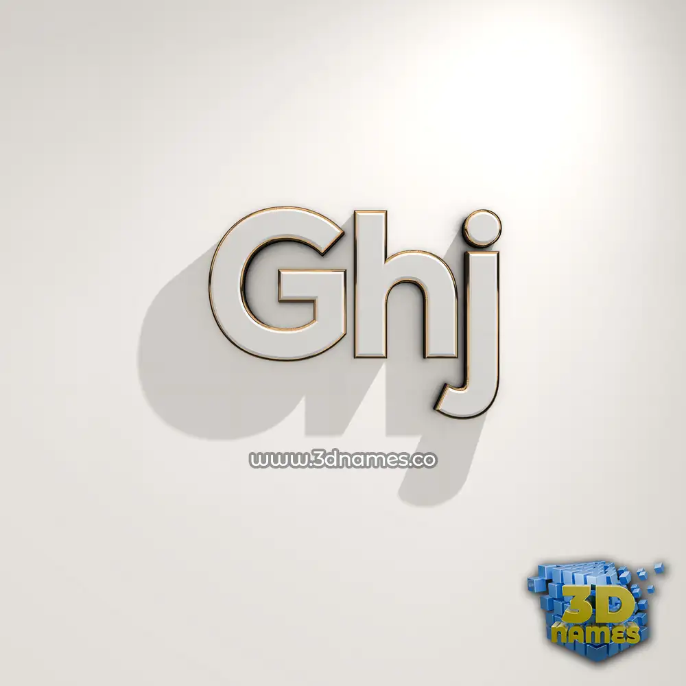 ghj in White Logo Warm style - 3D name wallpaper