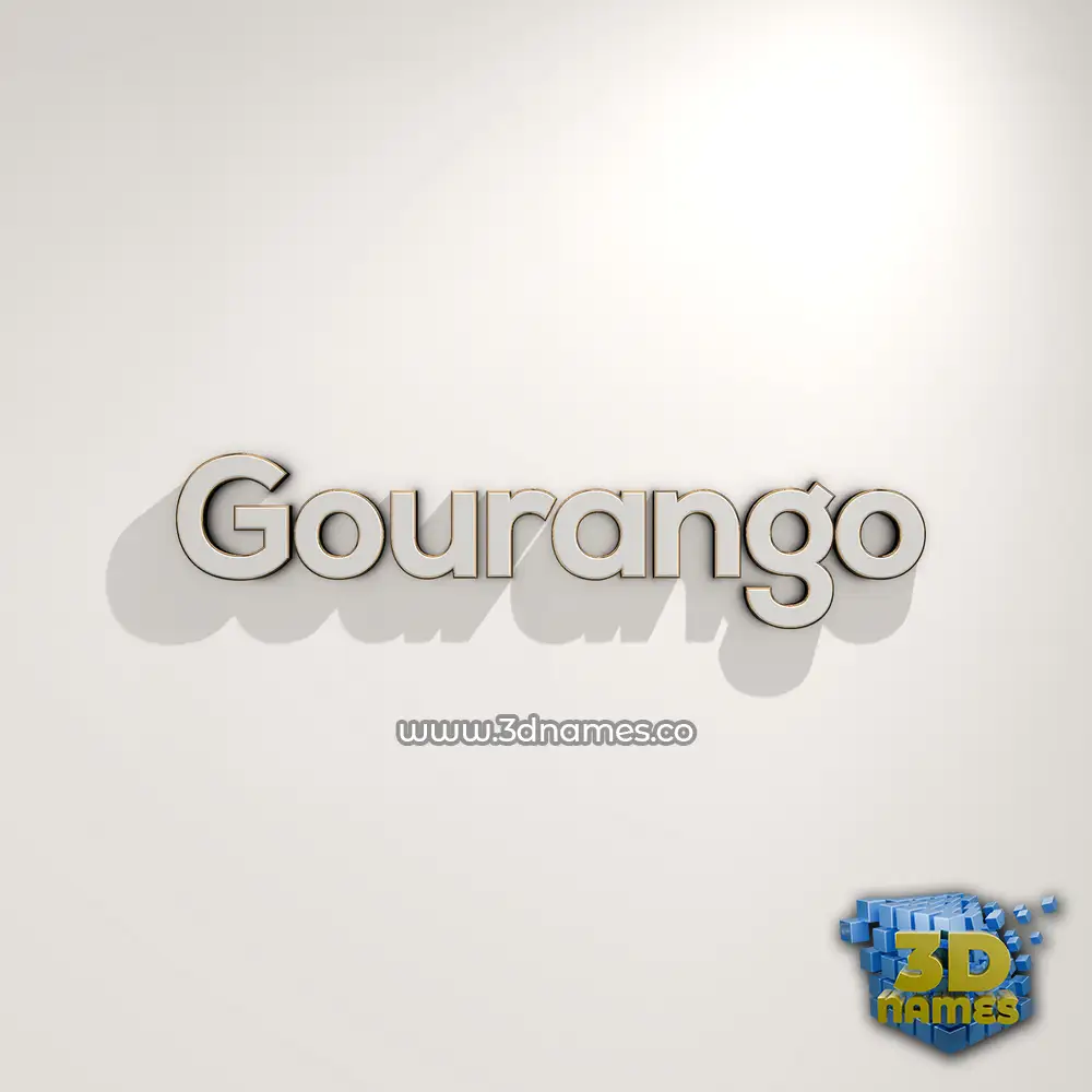 gourango in White Logo Warm style - 3D name wallpaper