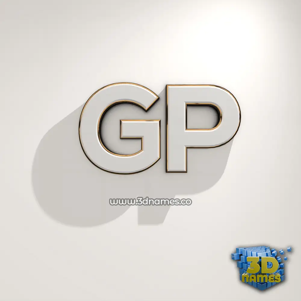 gp in White Logo Warm style - 3D name wallpaper