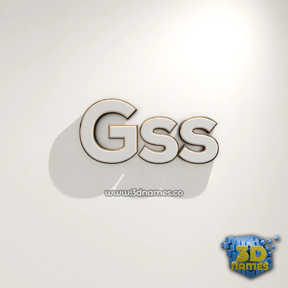 gss in White Logo Warm style - 3D name wallpaper
