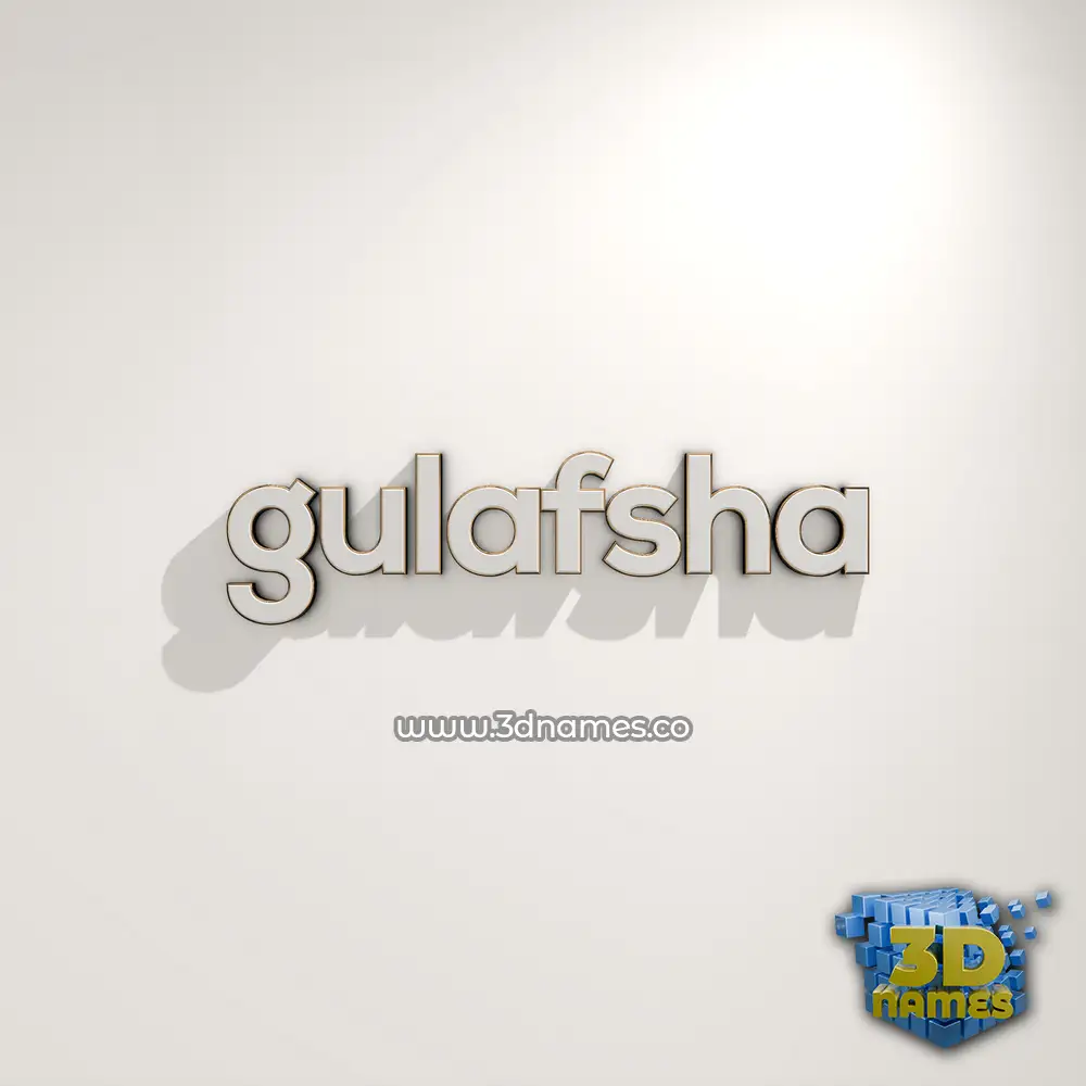 gulafsha in White Logo Warm style - 3D name wallpaper