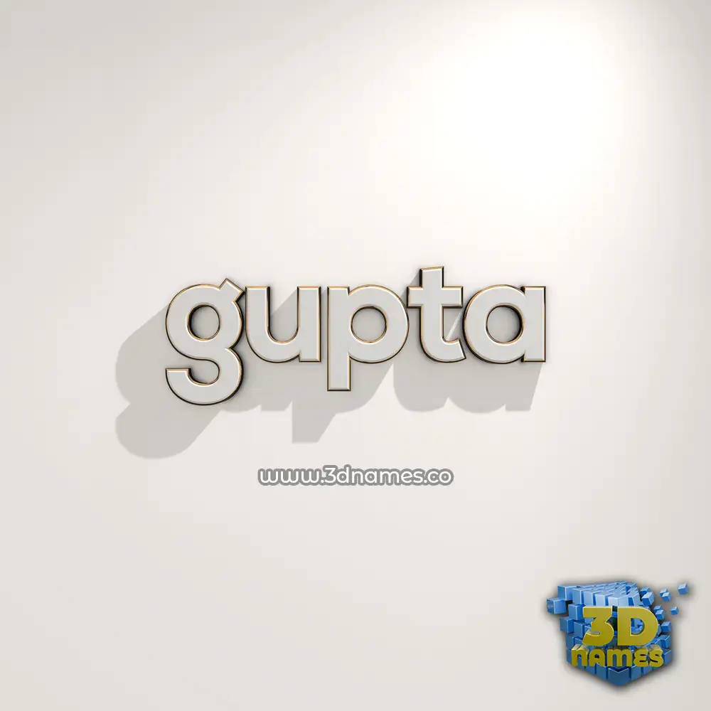 gupta in White Logo Warm style - 3D name wallpaper