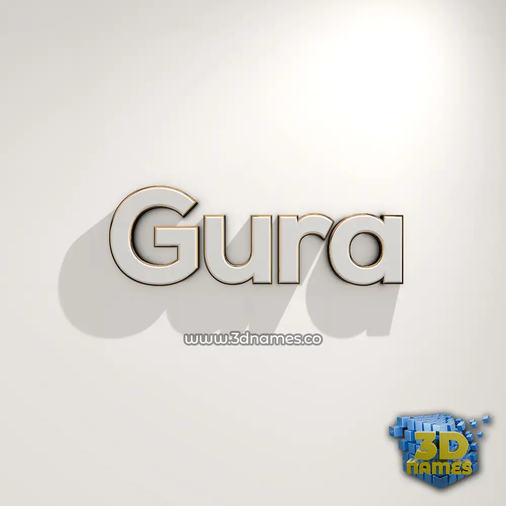 gura in White Logo Warm style - 3D name wallpaper