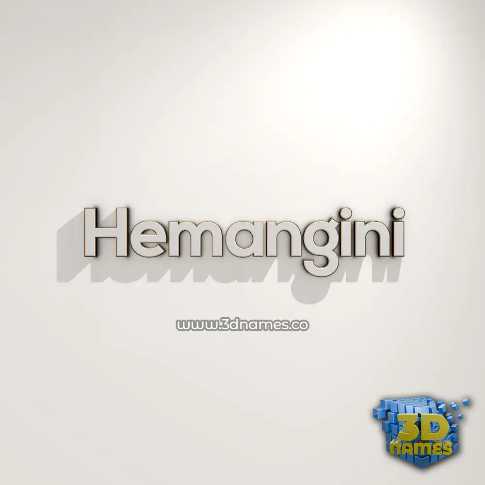 hemangini in White Logo Warm style - 3D name wallpaper